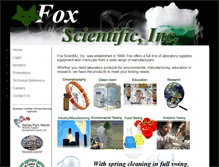 Tablet Screenshot of foxscientific.com